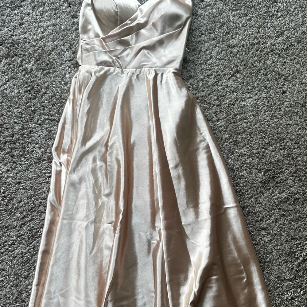 Elegant Cream Evening Gown